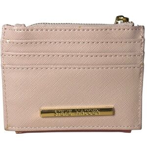 Steve Madden Blush Card Holder with Gold Accent